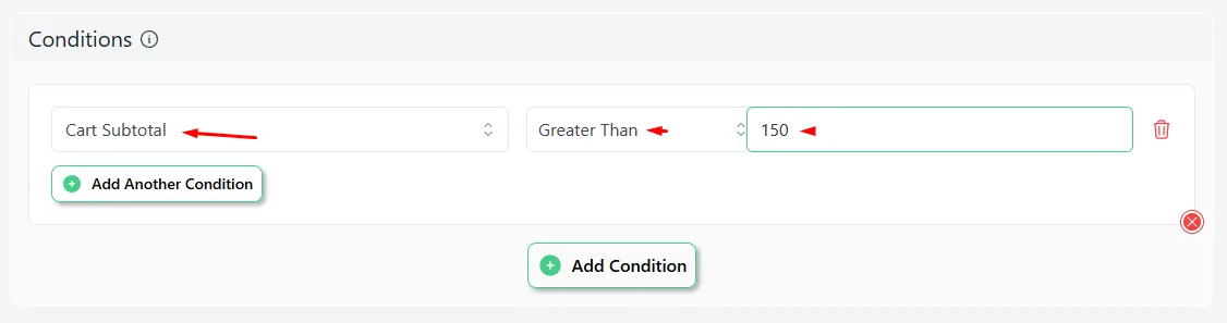 set condition