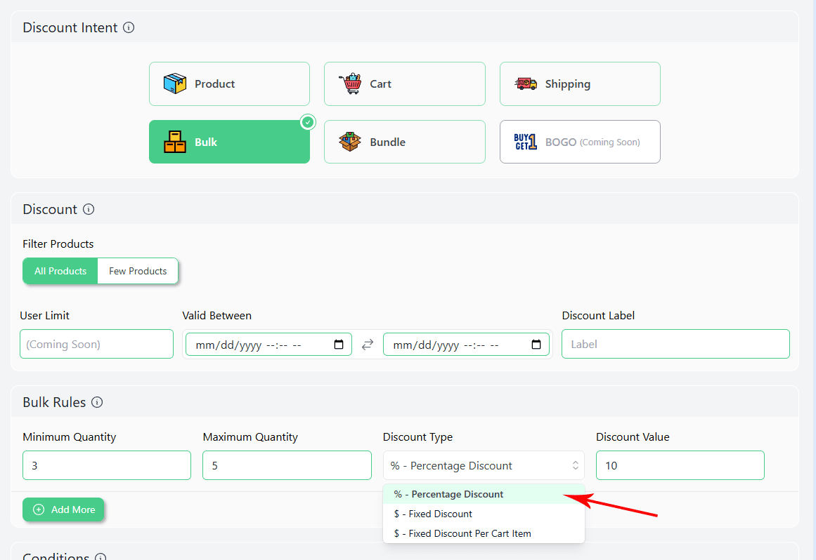 WooCommerce bulk discounts