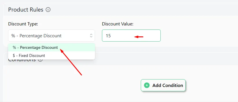 percentage discount