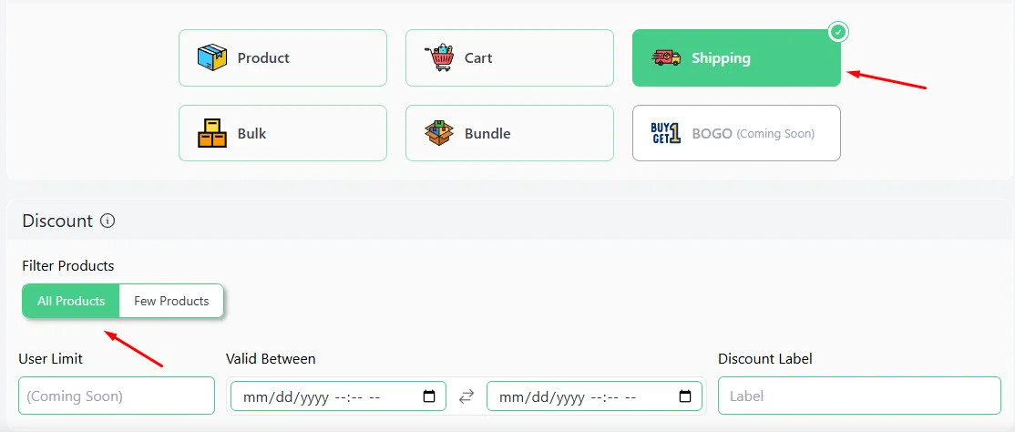 shipping discount