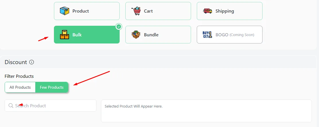 specific products discount