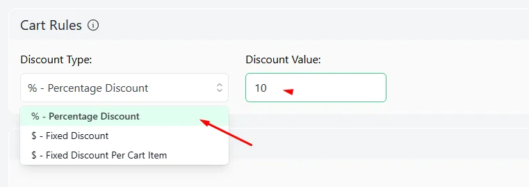 percentage discount