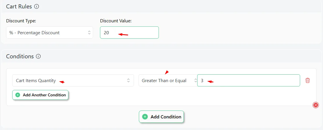 set condition
