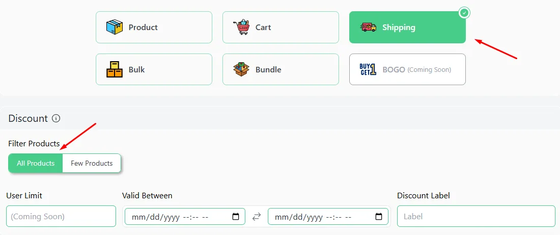 cart based discount