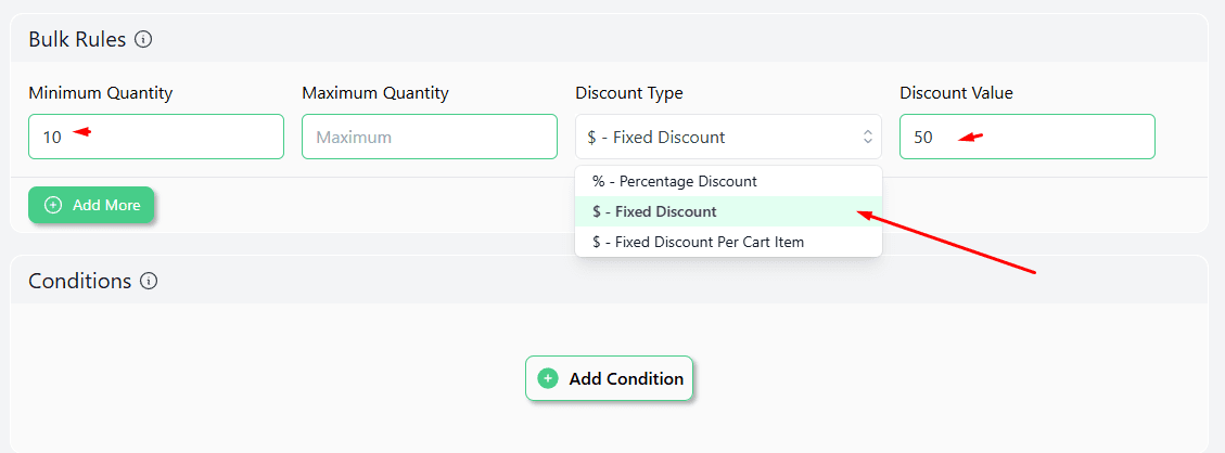 fixed discount