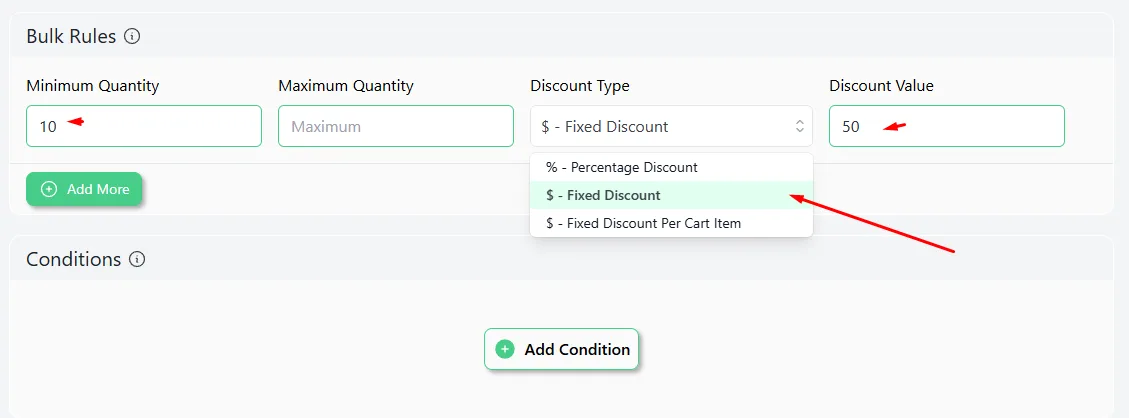 fixed discount