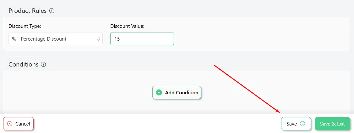 save discount