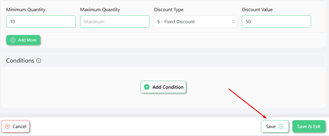 save WooCommerce bulk discounts