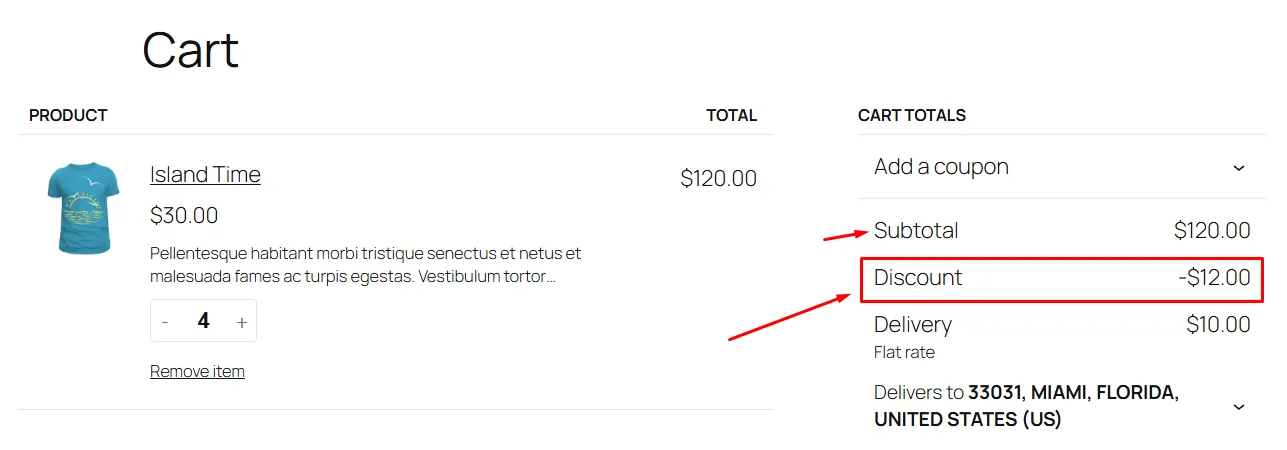 cart discount