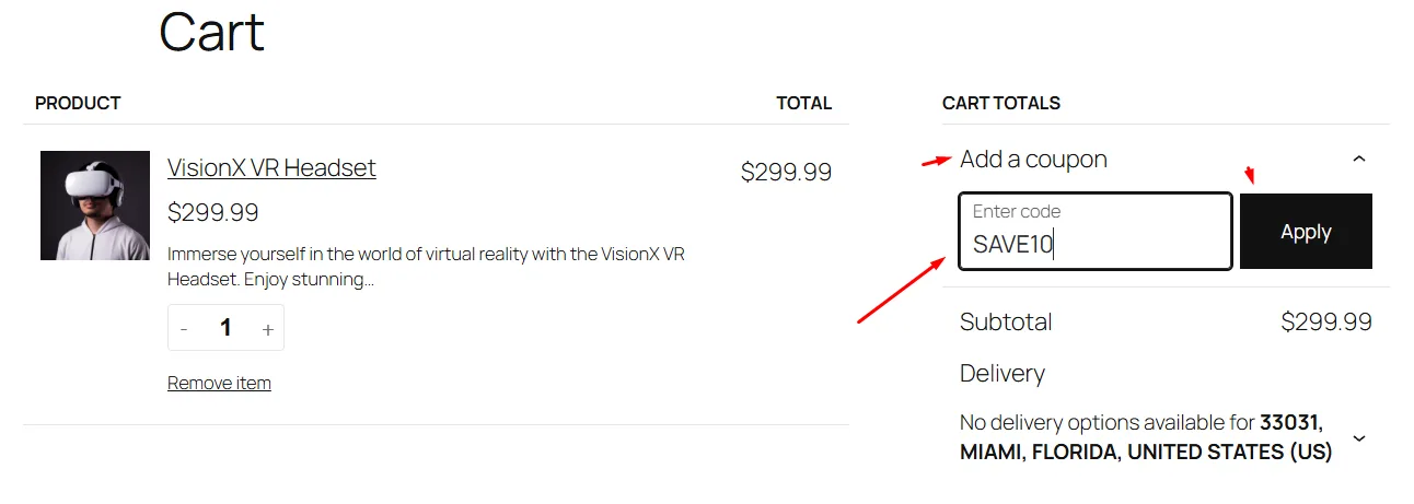 WooCommerce cart discounts