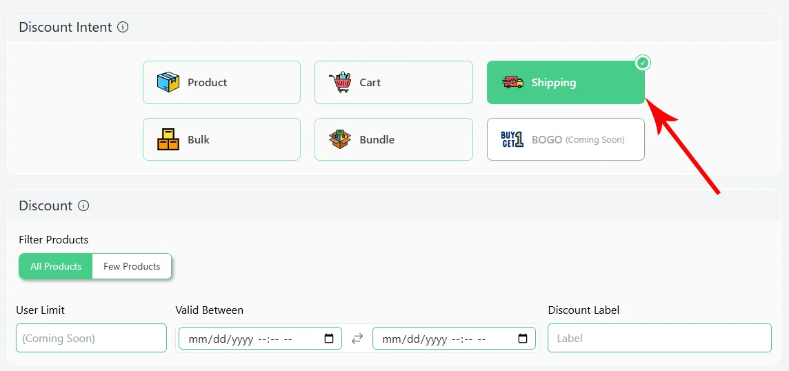 shipping discount