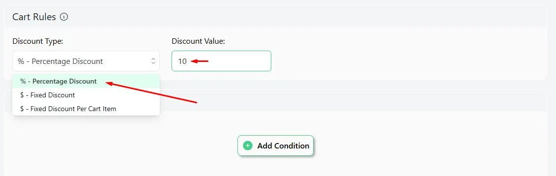 percentage discount