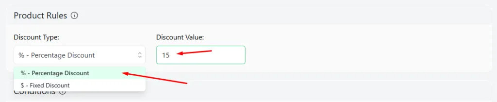 percentage discount