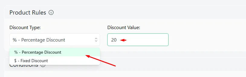 percentage off