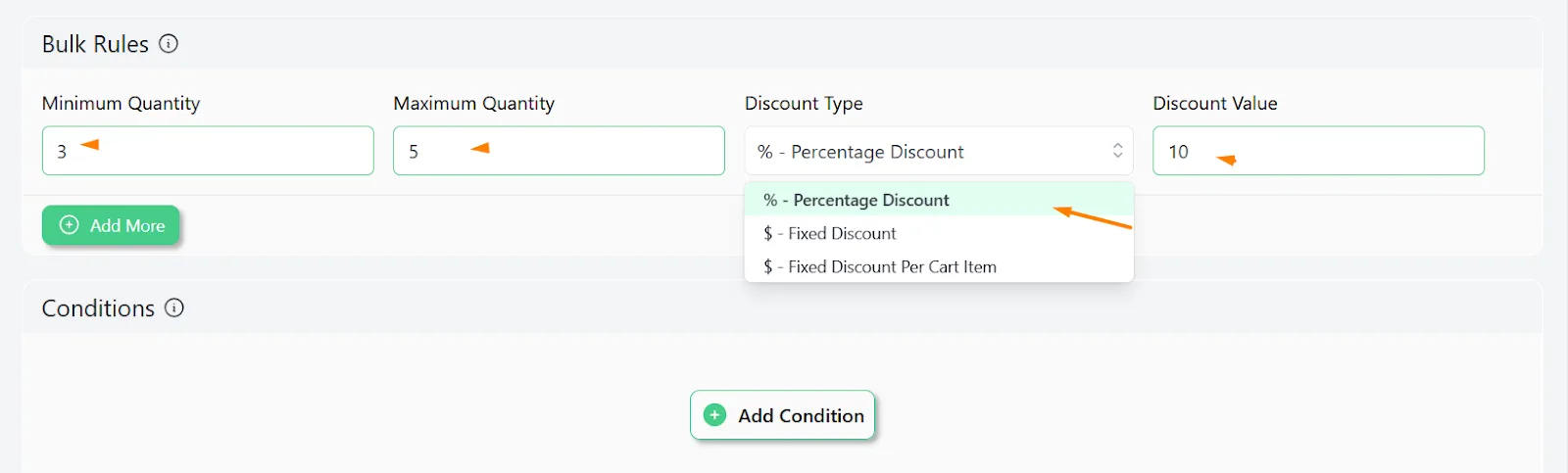 percentage discount