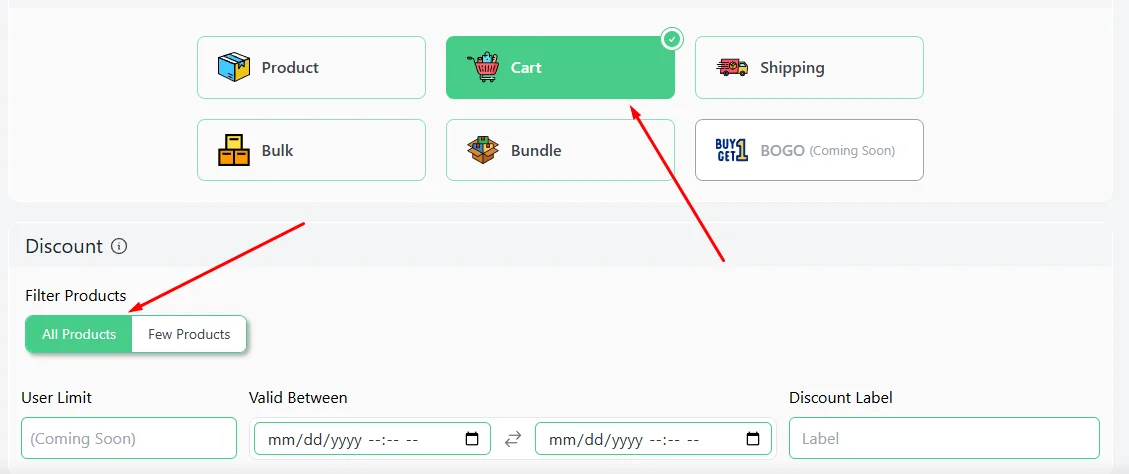 cart select