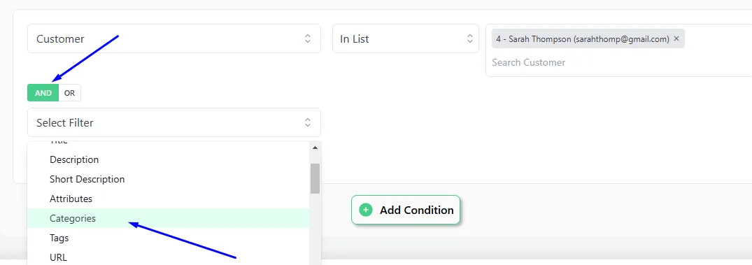 select filter
