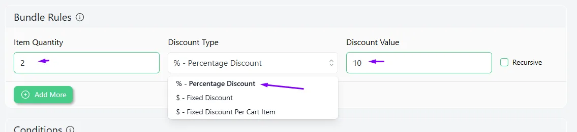 set value