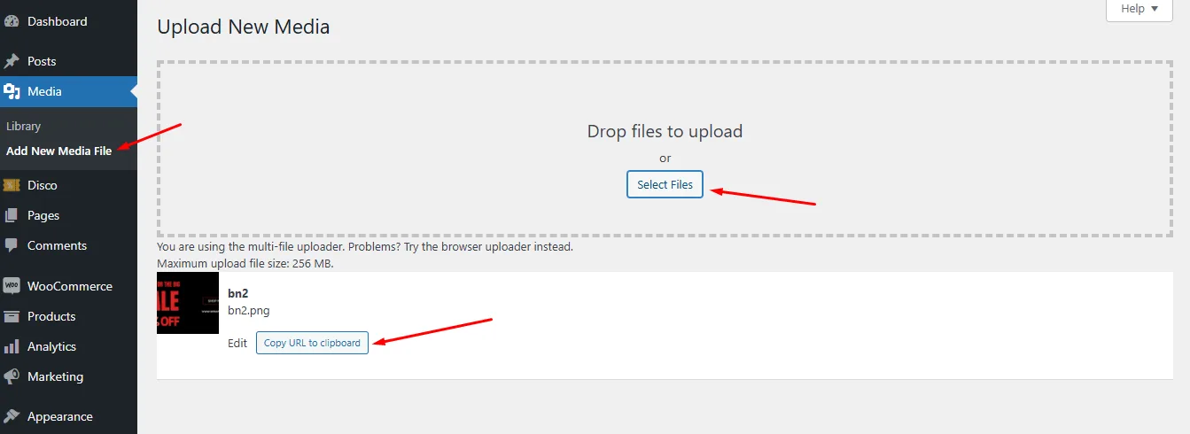 upload file