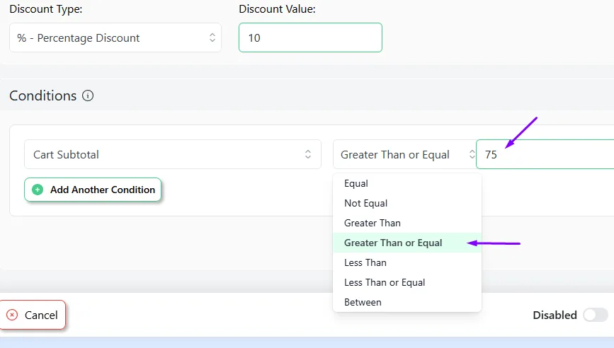 set value