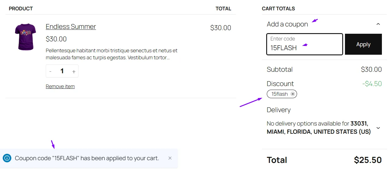 WooCommerce flash sale code