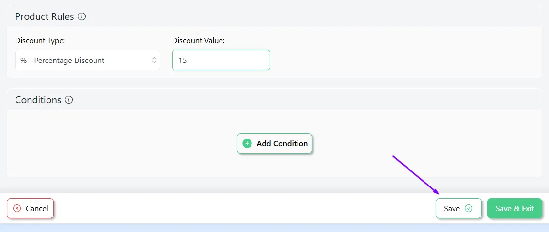 save discount