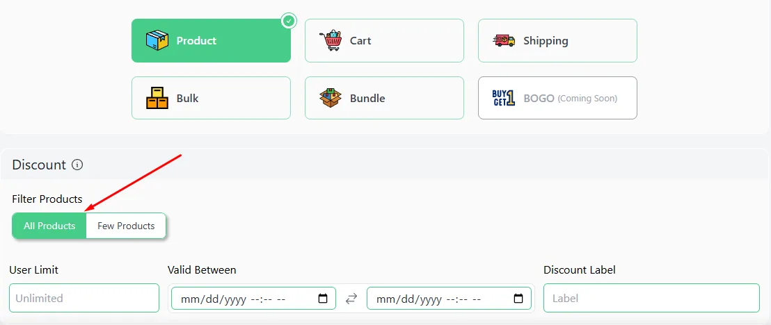 product discount
