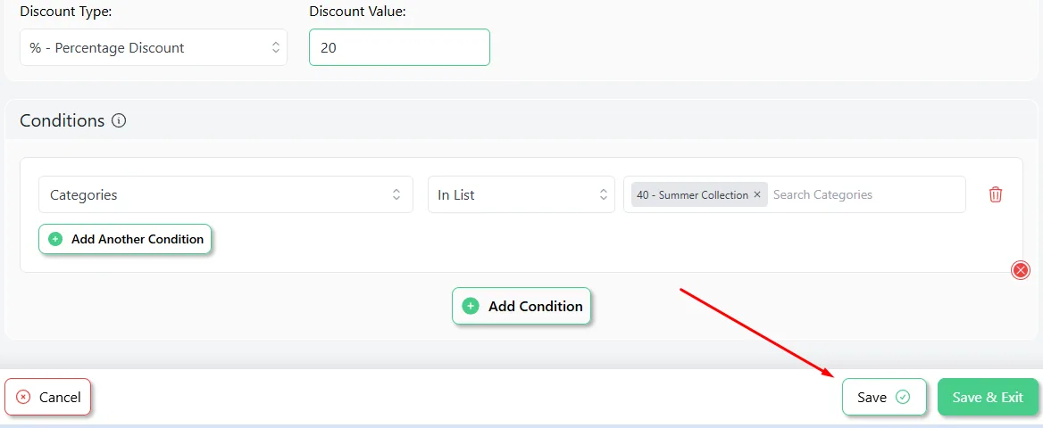 save discount