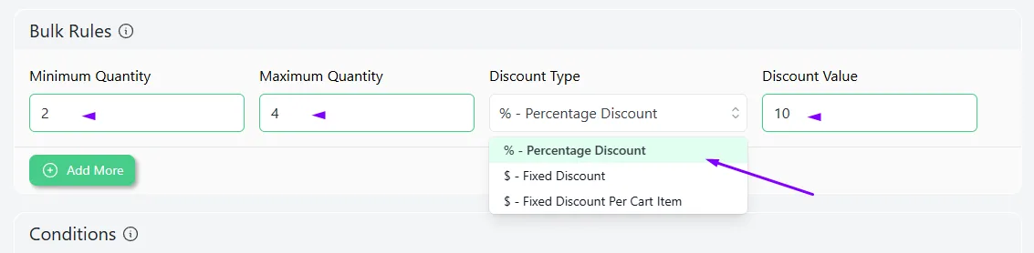 set value