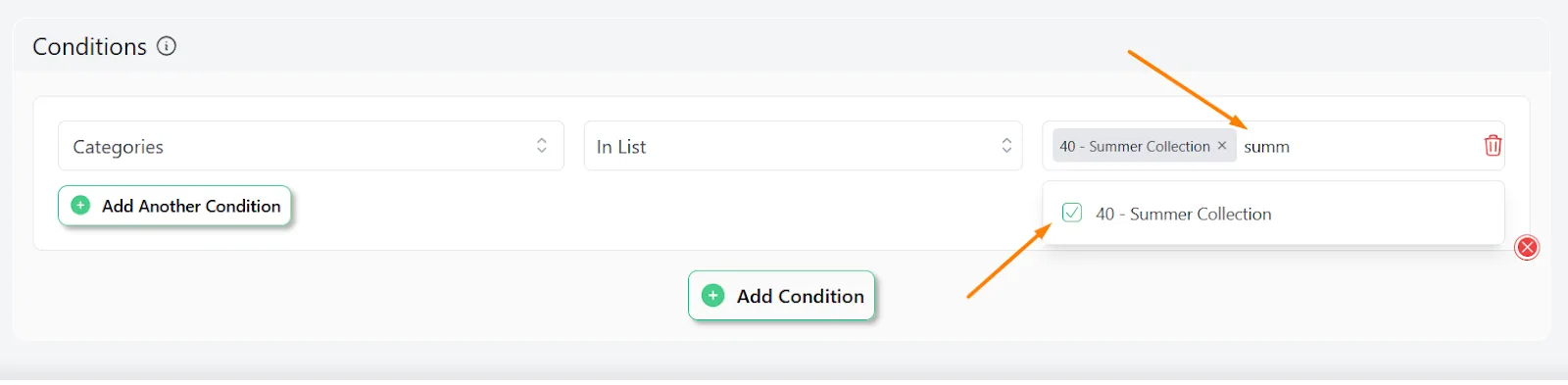 select category