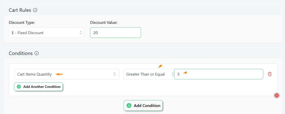 set condition