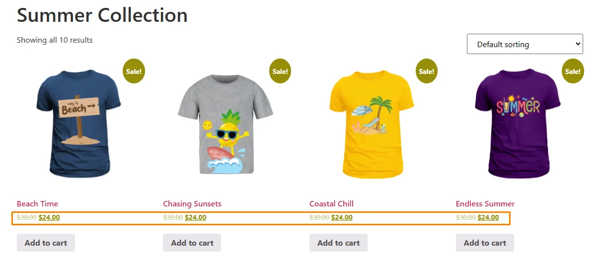how to apply discounts to WooCommerce product prices