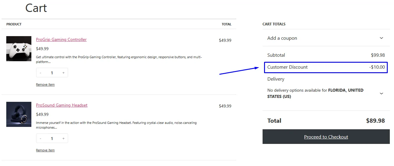 customer specific discounts WooCommerce