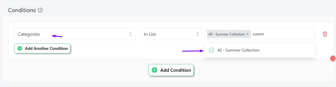 select category