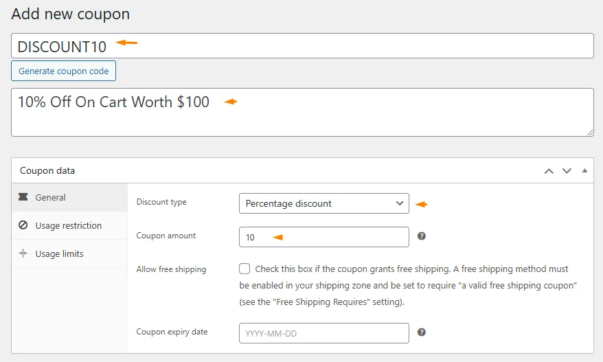 coupon details