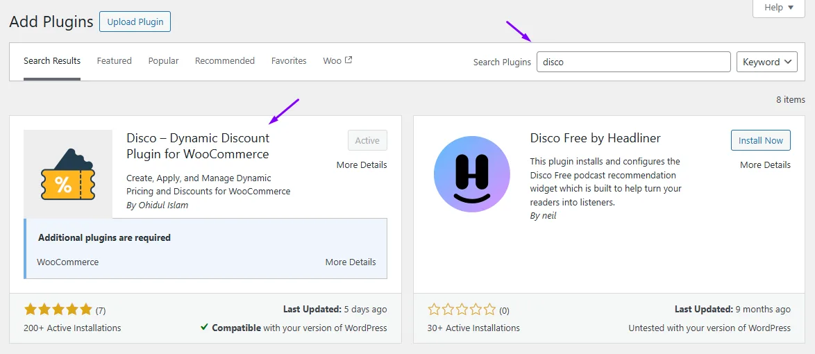Disco plugin