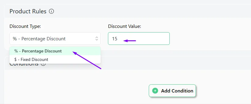 discount type