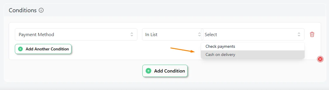 select payment method