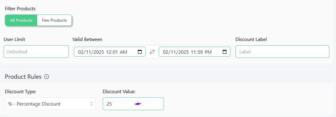 WooCommerce Percentage Discount