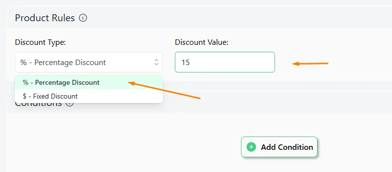 set value