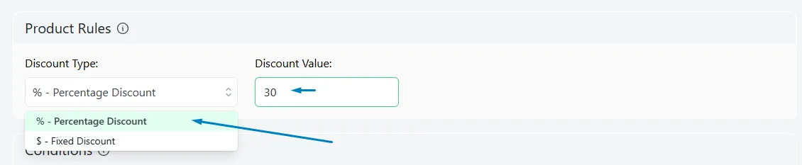 set value