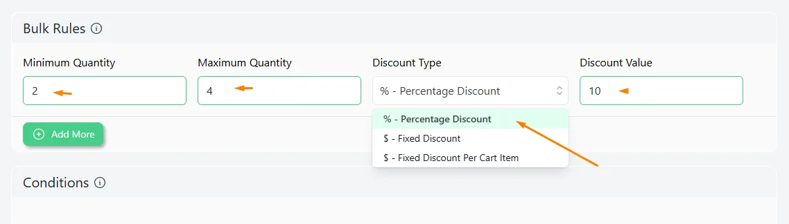 percentage discount