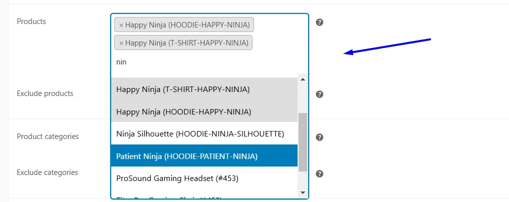 select products