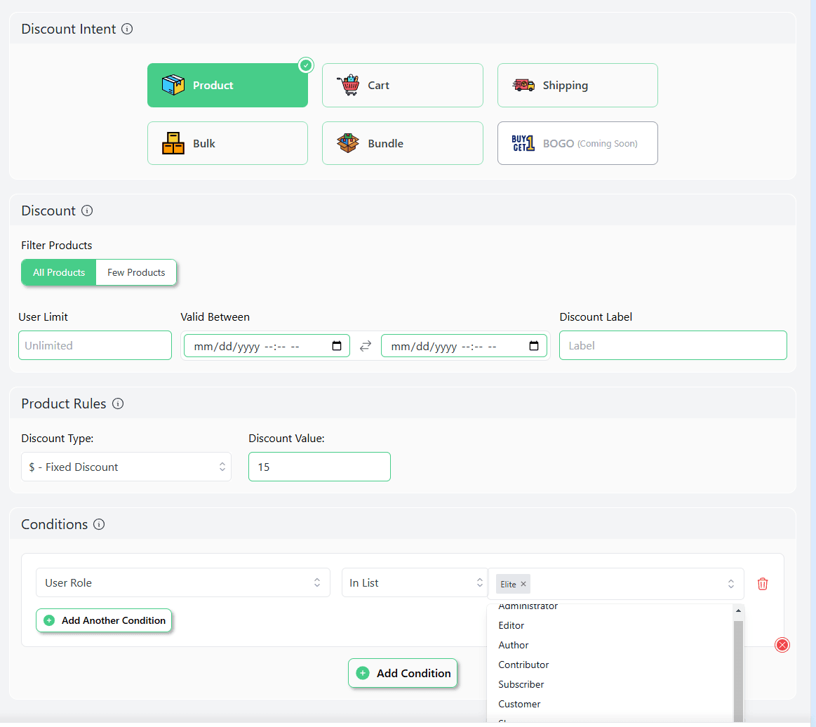 WooCommerce fixed product discount