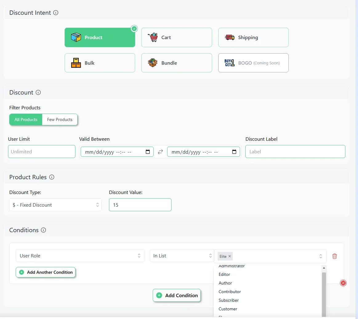 WooCommerce fixed product discount