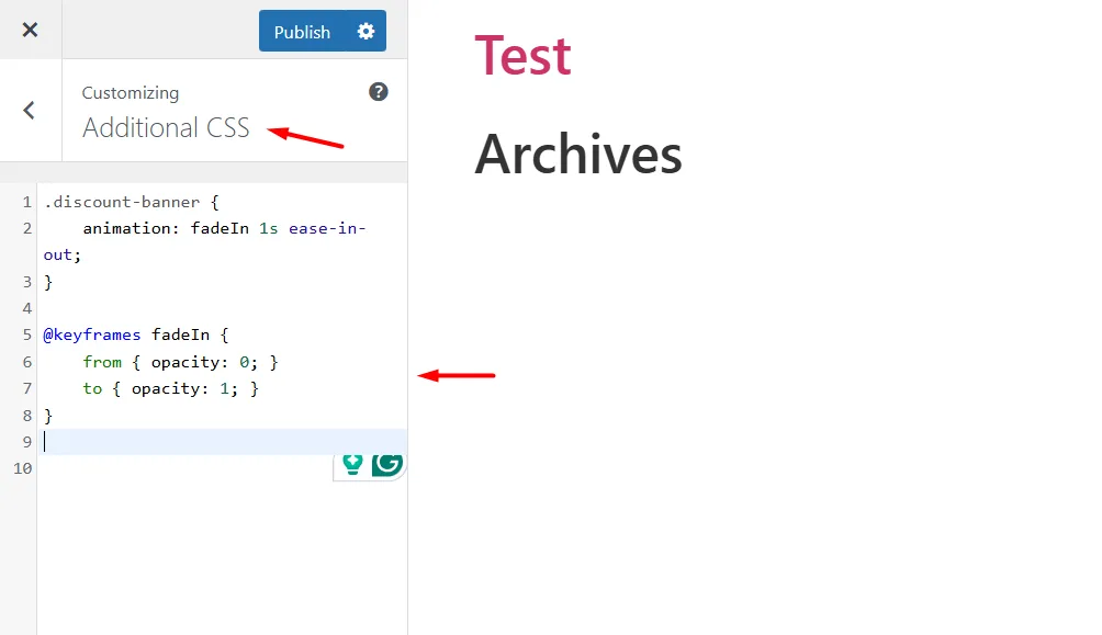 css code