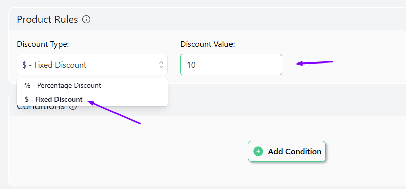 set value