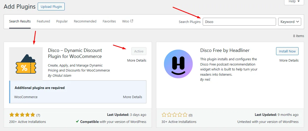 Disco discount plugin
