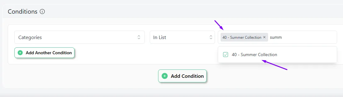 apply condition