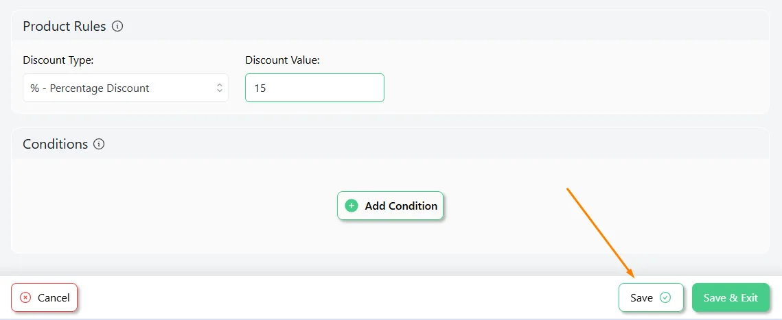 save discount